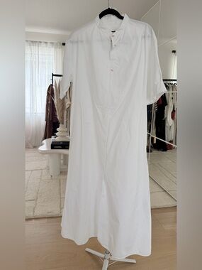 Jil Sander White Short-Sleeve Dress